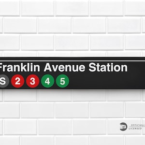 Franklin Avenue Station - New York City Subway Sign - Wood Sign