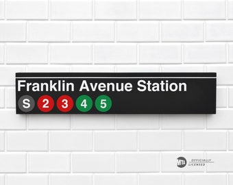 Franklin Avenue Station - New York City Subway Sign - Wood Sign