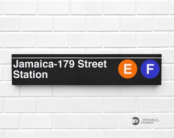Jamaica- 179 Street Station - New York City Subway Sign - Wood Sign