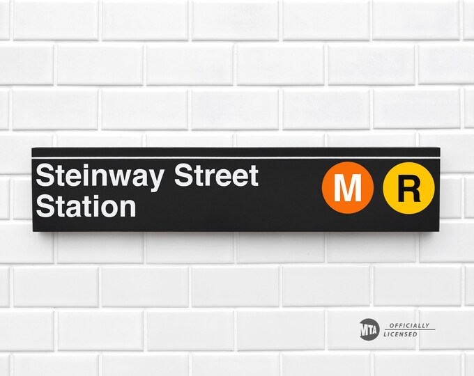 Steinway Street Station - New York City Subway Sign - Wood Sign