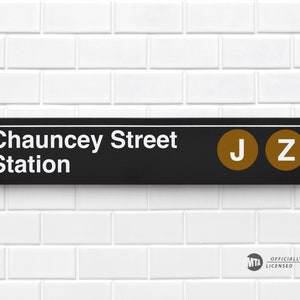 Chauncey Street Station New York City Subway Sign Wood Sign Etsy