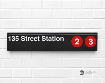 135 Street Station - New York City Subway Sign - Wood Sign