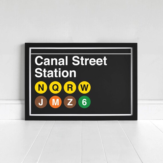 Canal Street Station New York Subway Sign Art Print Etsy