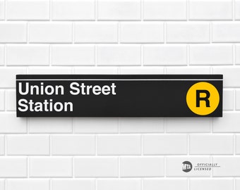 Union Street Station - New York City Subway Sign - Wood Sign