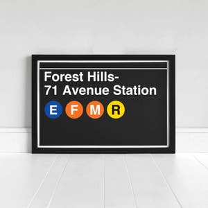 Forest Hills- 71 Avenue Station - Señal del metro de Nueva York - Art Print