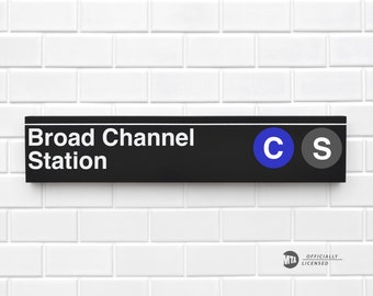 Broad Channel Station - New York City Subway Sign - Wood Sign