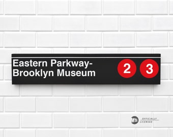 Eastern Parkway- Brooklyn Museum - New York City Subway Sign - Wood Sign