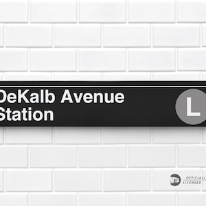 DeKalb Avenue Station - New York City Subway Sign - Wood Sign