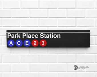 Park Place Station - New York City Subway Sign - Wood Sign