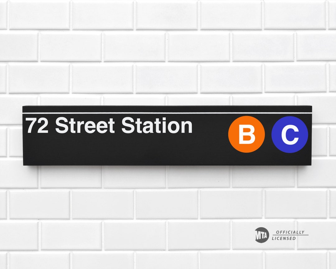 72 Street Station - New York City Subway Sign - Wood Sign - Etsy Canada