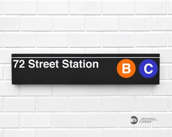 72 Street Station - New York City Subway Sign - Wood Sign