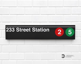 233 Street Station - New York City Subway Sign - Wood Sign