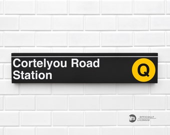 Cortelyou Road Station - New York City Subway Sign - Wood Sign