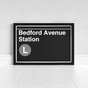 Bedford Avenue Station - New York Subway Sign - Art Print
