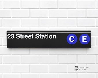 23 Street Station - New York City Subway Sign - Wood Sign