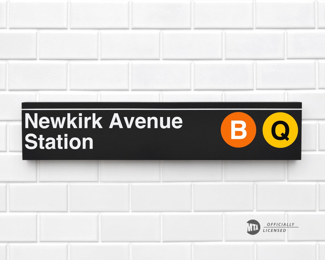 Newkirk Avenue Station New York City Subway Sign Wood Sign Etsy