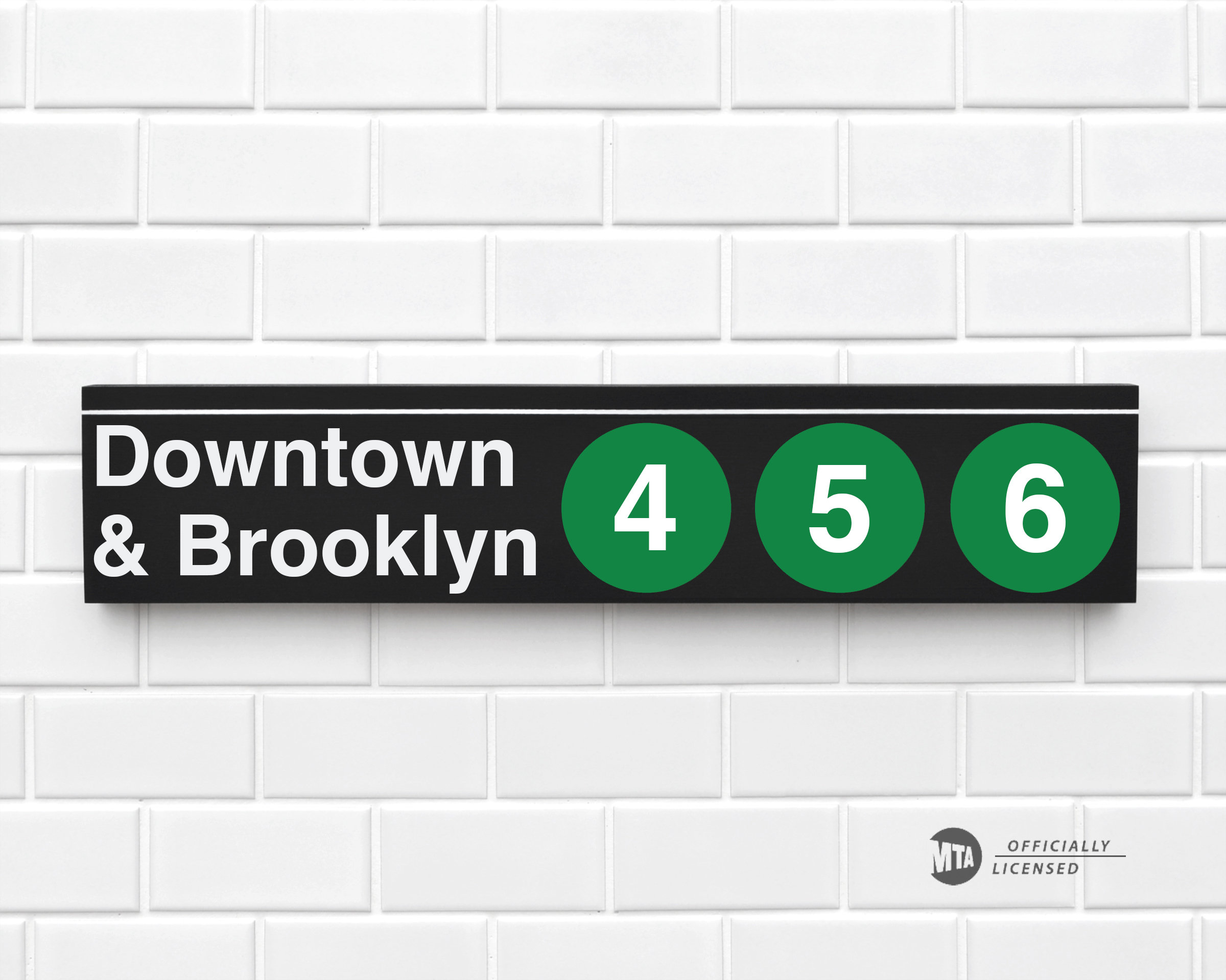 Downtown & Brooklyn 456 New York City Subway Sign Wood Etsy