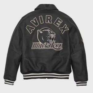 Avirex Flyers Leather Varsity Jacket: Purple Cream Letterman Bomber Streetwear Coat image 3