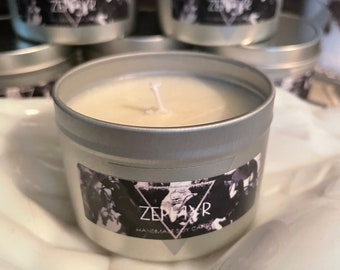 ZEPHYR | 50% Off, Handmade Soy Candle, Spring Fragrance, Sandalwood Scent, Fresh Linen Candle, Cottagecore, Floral Fresh Candle, Witchy Gift