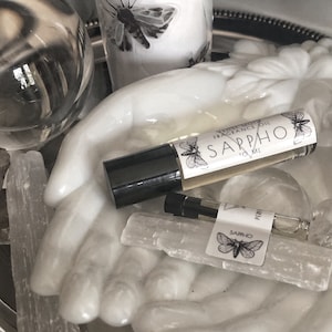 SAPPHO | Violet, Fig, & Ylang Ylang Perfume Oil, LGBTQIA+ Floral Cottagecore Perfume, Dark Academia Gothic Mysterious Scent, Gifts for Her
