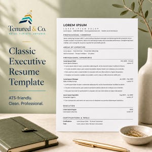 Klasyczny szablon CV dla kadry kierowniczej w systemie ATS, profesjonalny menedżer i dyrektor w formacie Word w Dokumentach Google