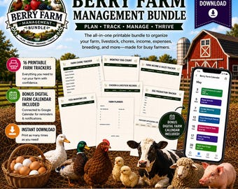 Pacchetto Gestione Aziendale + Google Calendar / Monitoraggio Galline / Registro Raccolta Uova / Pianificatore per la Fattoria