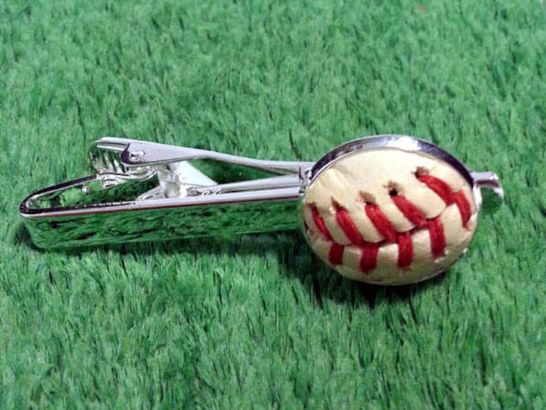 Baseball Tie Bar tiebar Tie Clip tie Tac Made From a Real Etsy
