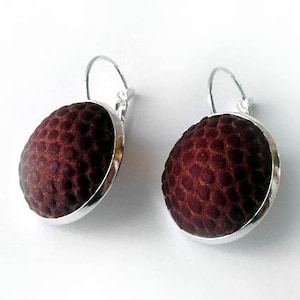 Football Earrings - Handmade Earrings From a Real Leather Football - Pre-Season Sale!