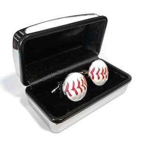 Baseball Cufflinks - Handmade Cuff Links Using a Real Baseball 2025 SALE
