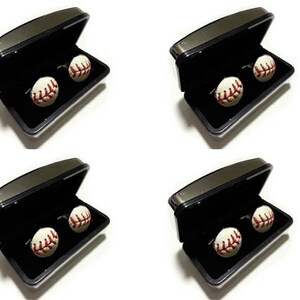 4 Pairs of Baseball Cufflinks - Handmade Cuff Links Using a Real Baseball SALE!