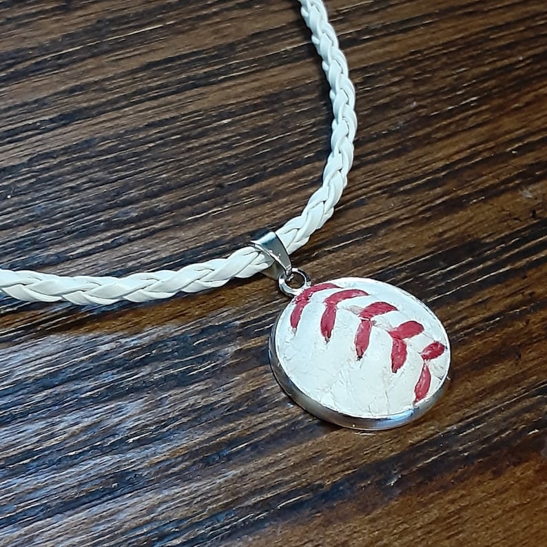 Baseball Necklace Pendant Made From a Real Baseball - Etsy