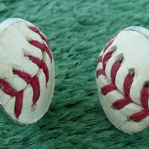 Real Baseball Cufflinks Handmade Cuff Links Using a Real image 2