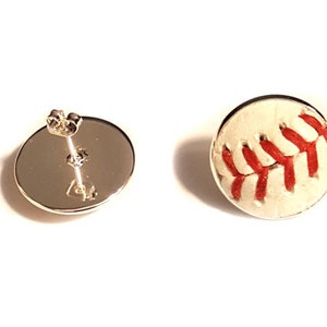 Baseball Stud Earrings Made From a Real Baseball
