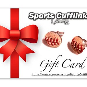 Regalo de último minuto Regalo para fanáticos del béisbol - Certificado de regalo de gemelos de béisbol - Gemelos hechos a mano con una pelota de béisbol real