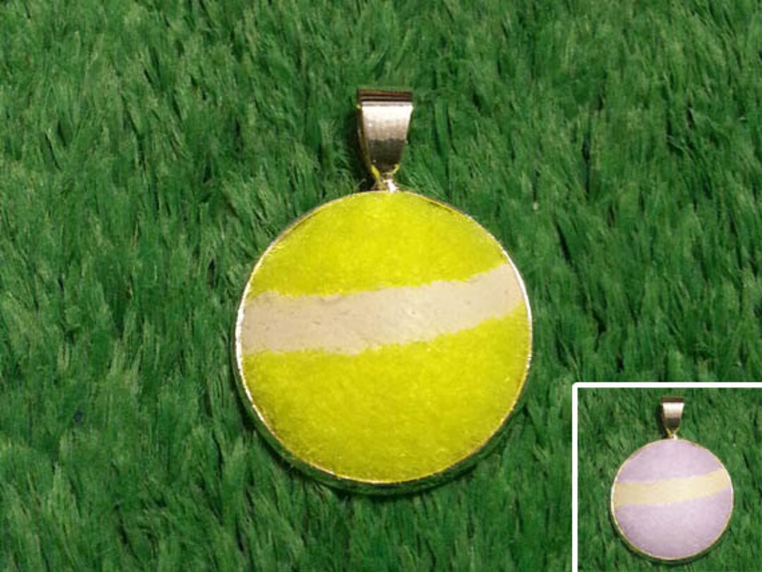 Real Tennis Ball Necklace Pendant Handmade Necklace Pendant From a