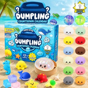 Surprise Gift Box – Daily Reveal of Cute Sea Creature Dumplings Including Whale, Turtle & Octopus, Perfect for Birthdays