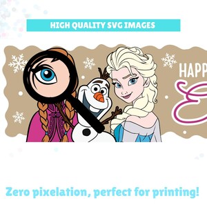 Plantilla editable e imprimible de pancarta de cumpleaños inspirada en Frozen / Descarga digital imagen 3