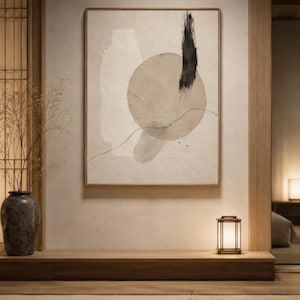 Wabi Sabi Wall Art Set of 4, japandi wall art, Neutral Abstract Prints, Zen Wall Art, Minimalist Beige Artwork, Digital Download