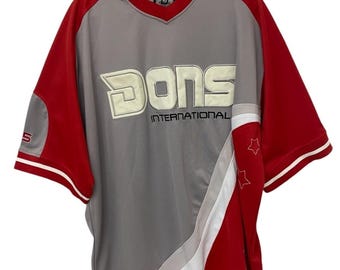 Vtg Don Dons International 75 Jersey Shirt Gray Colorblock 2XL Sportswear