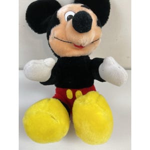 Vtg Mickey Mouse Plush Doll Walt Disneyland Disney World Stuffed Big Eyes 10" image 4
