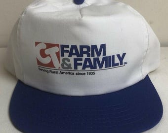 Vintage CT Farm & Family Trucker Hat Snapback Mens adjustable Hat Cap Farmcore