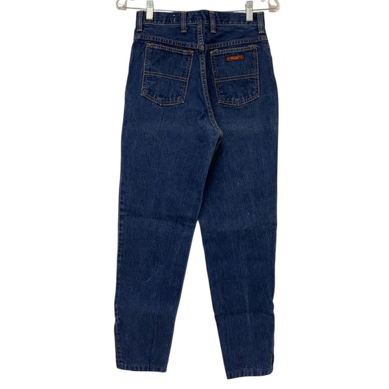 Vtg 70s Wrangler Zippered Ankle Jeans 26x27.5 Blue Denim Western Ranch Rodeo image 2