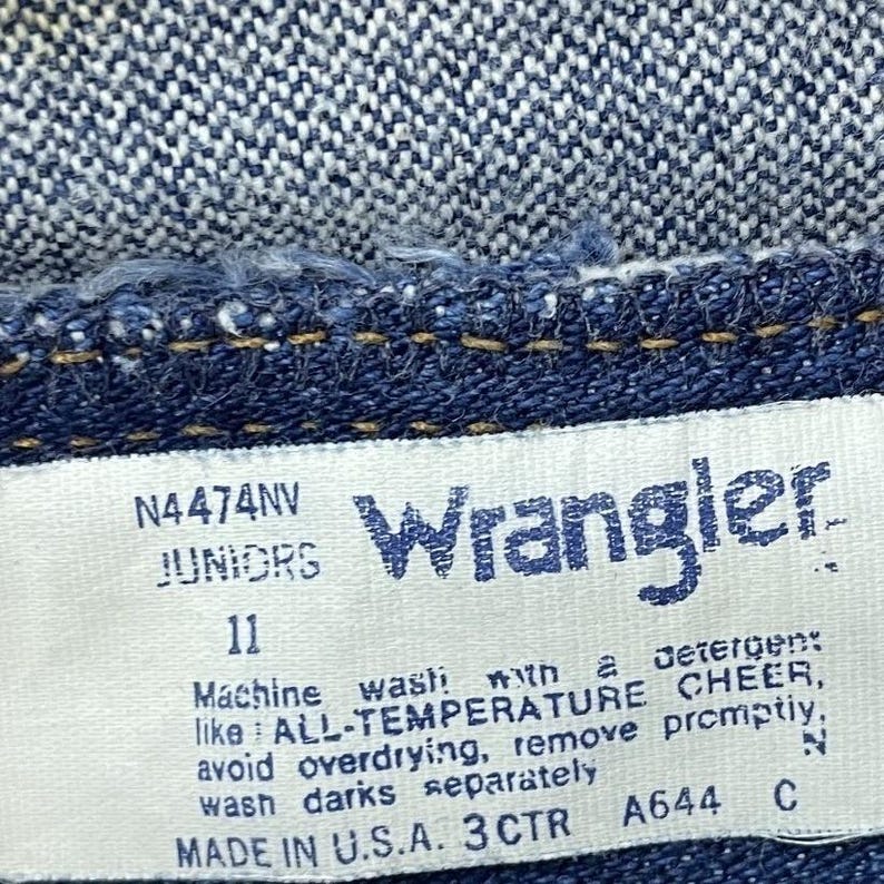 Vtg 70s Wrangler Zippered Ankle Jeans 26x27.5 Blue Denim Western Ranch Rodeo image 3