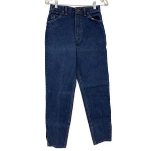 Vtg 70s Wrangler Zippered Ankle Jeans 26x27.5 Blue Denim Western Ranch Rodeo image 1