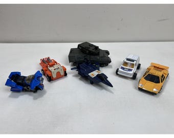 Vtg  1980s  Tonka/Bandai GoBots  5 Figures Crane Jet Voyager Van Tank Lambo