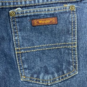 Vtg 70s Wrangler Zippered Ankle Jeans 26x27.5 Blue Denim Western Ranch Rodeo image 5