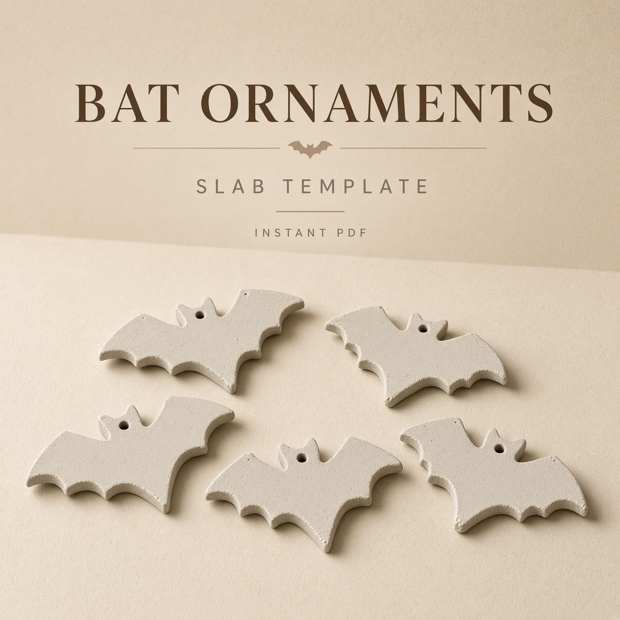 Bat Ornament Slab Template PDF