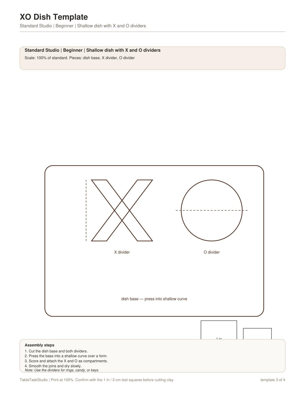 XO Dish Template