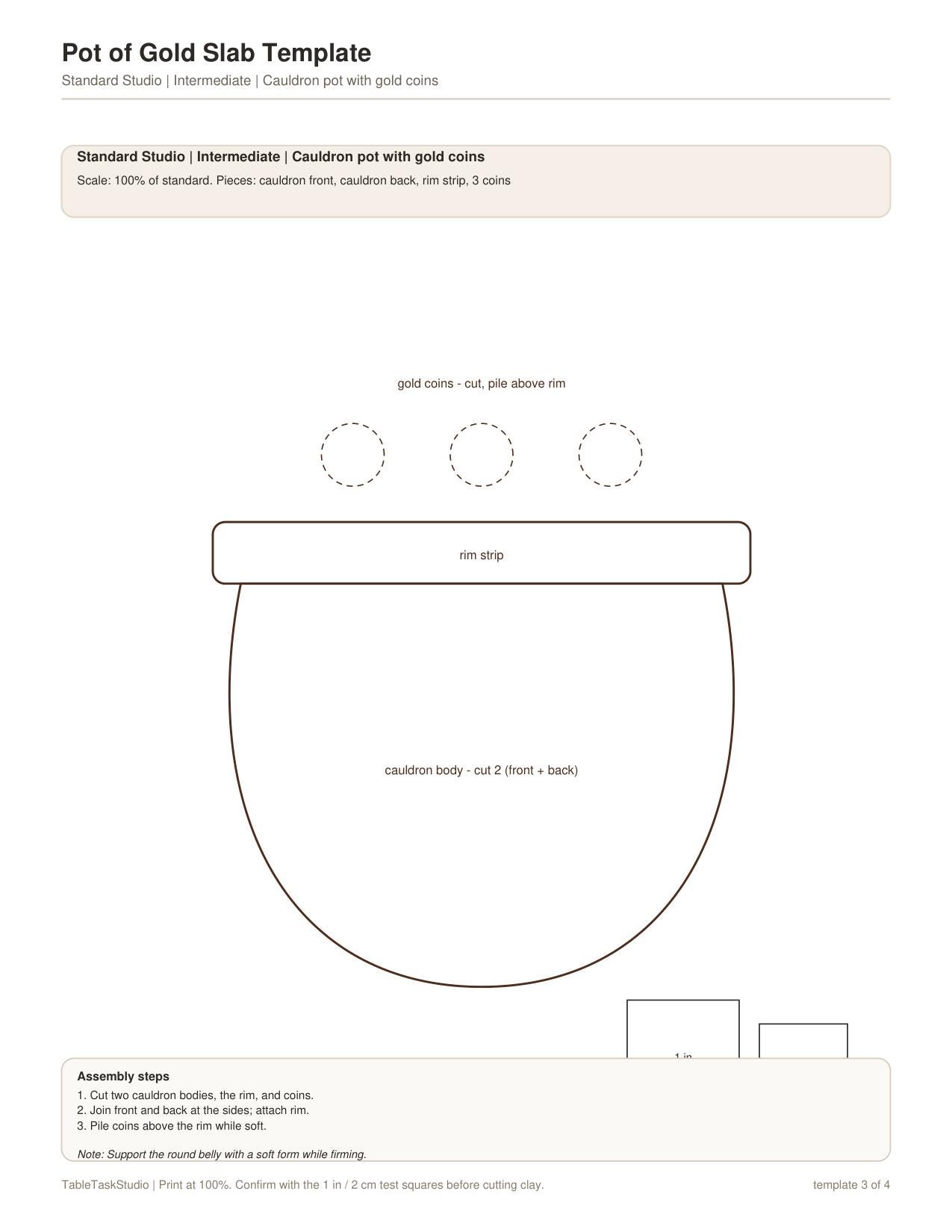 Pot of Gold Slab Template