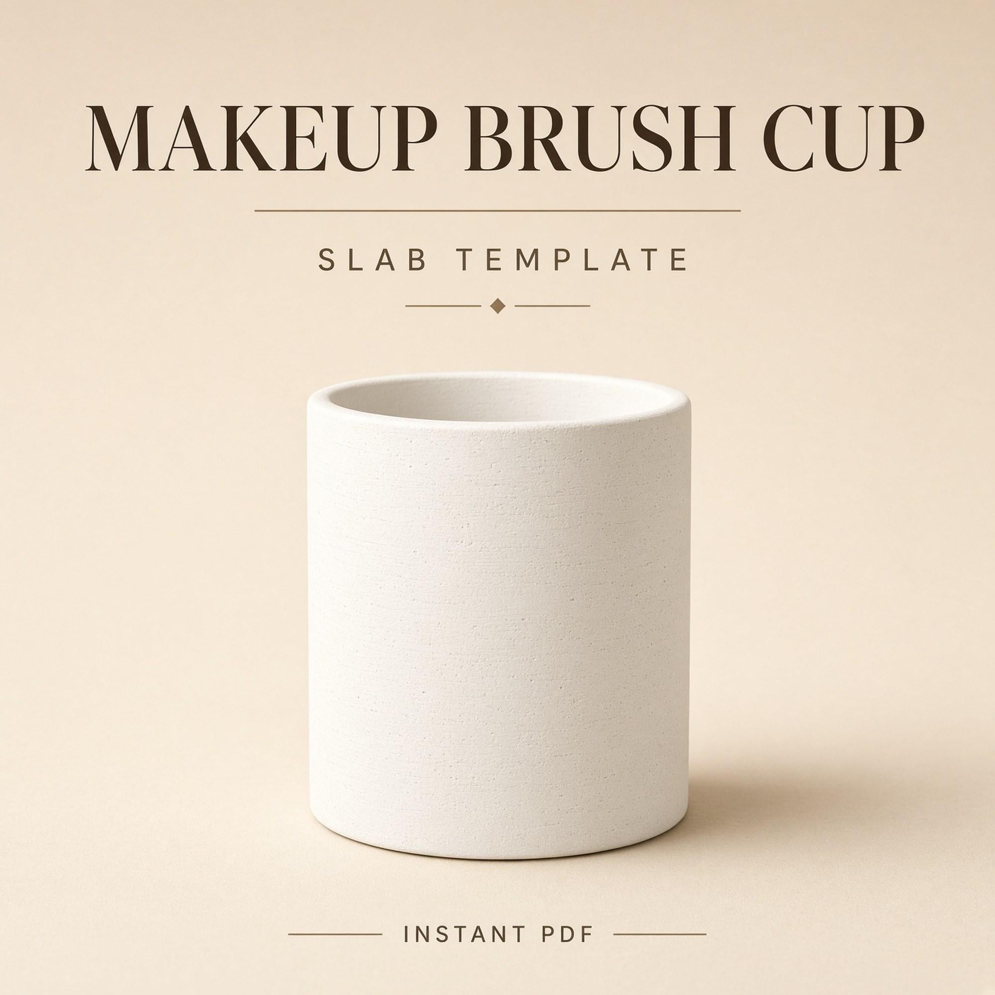 Makeup Brush Cup Pottery Template
